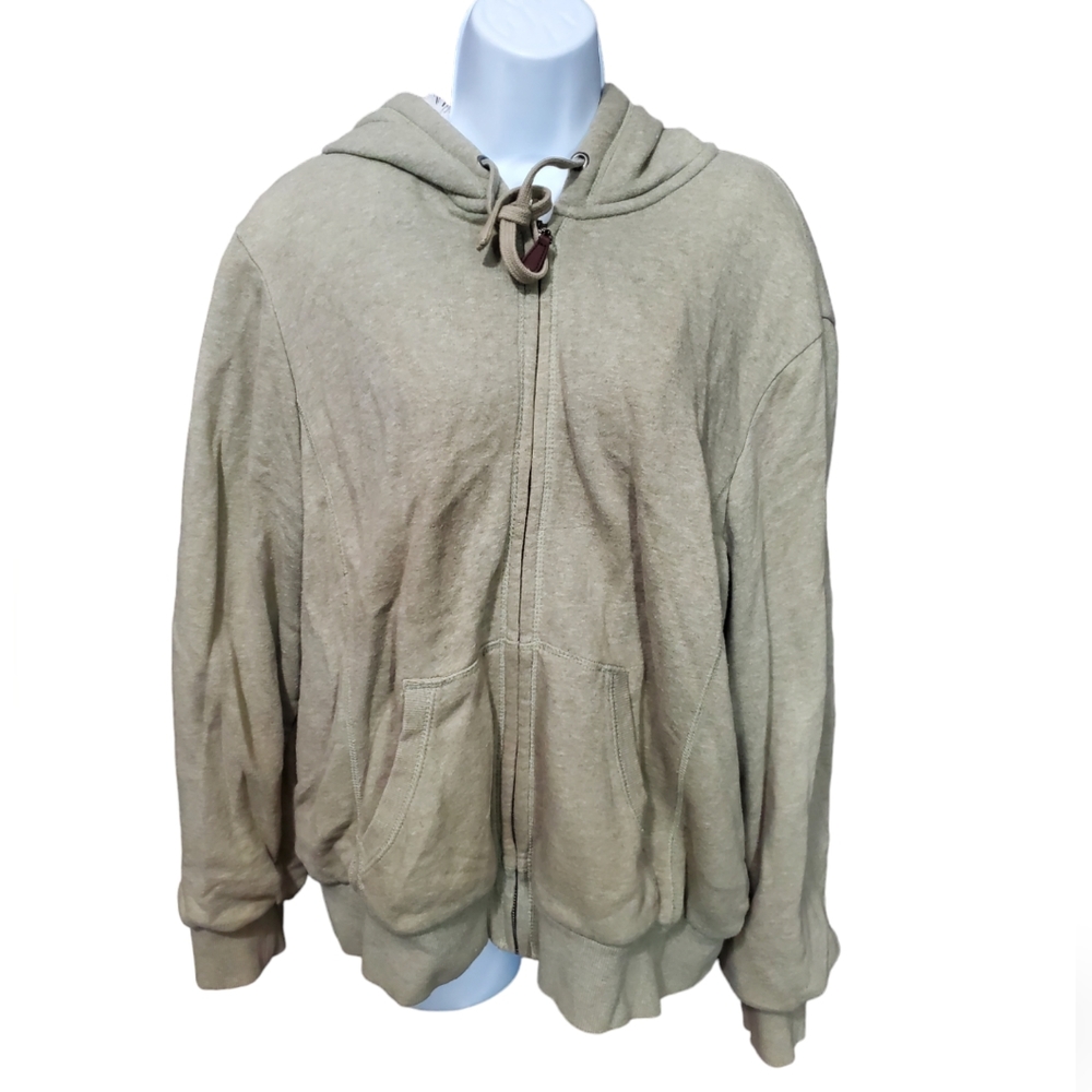 Green Tea Fur Lined Sage Green Hoodie